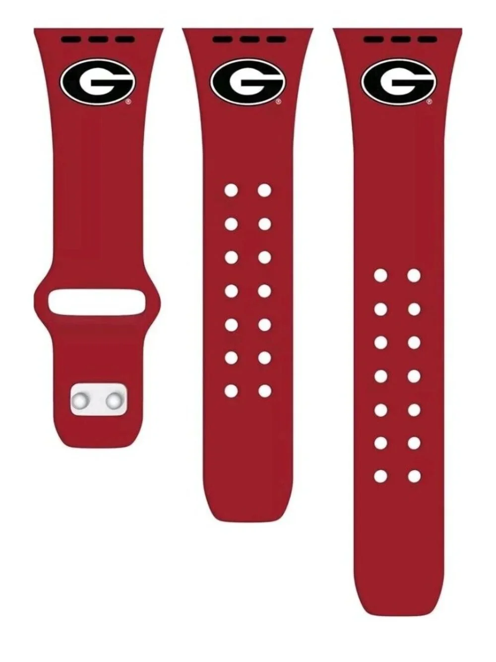 New / 3pc / AFFINITY / Georgia Bulldogs Apple Watch Band 38 - 41 mm / All Series
